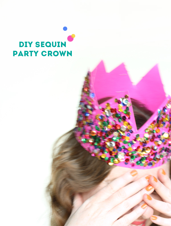 DIY sequin party crown / The Sweet Escape