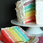 Rainbow Layer Cake Recipe / The Sweet Escape