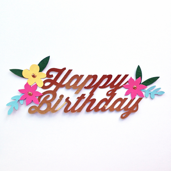 Etsy Made in Canada happy birthday cake topper / THe Sweet Escape