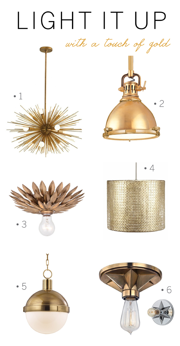 Gold Statement Lighting by Wayfair / The Sweet Escape