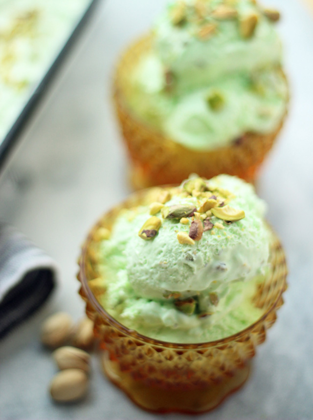 GOOD EATS: no churn pistachio ice cream