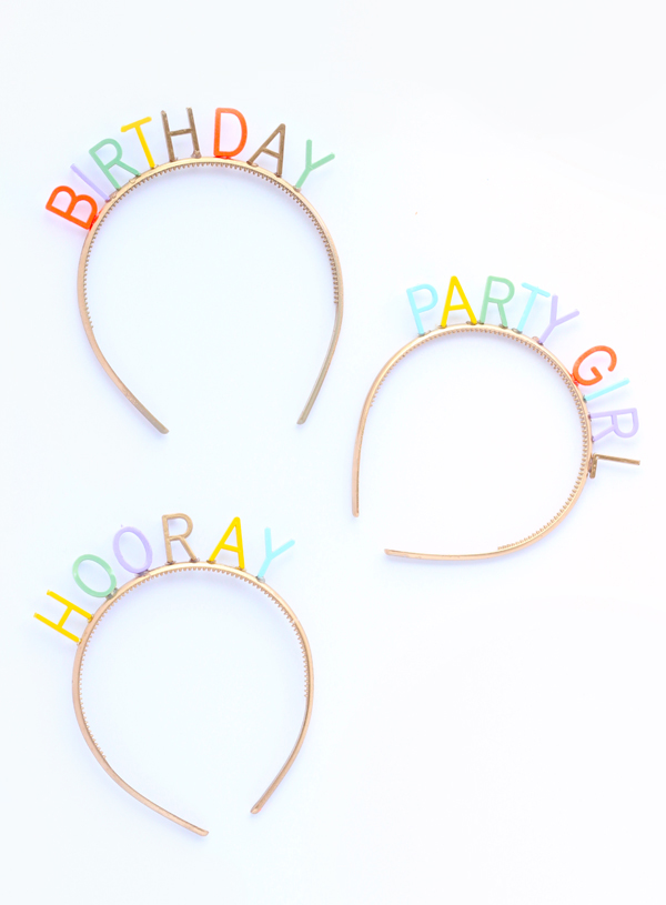 DIY birthday party headbands
