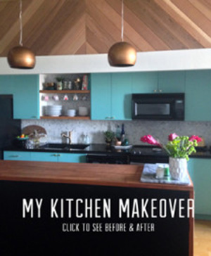 kitchen makeover, turquoise kitchen, modern vintage kitchen
