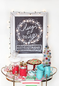 DIY Hot Cocoa Bar Chalkboard Marquee Sign by The Sweet Escape for Merry Mag