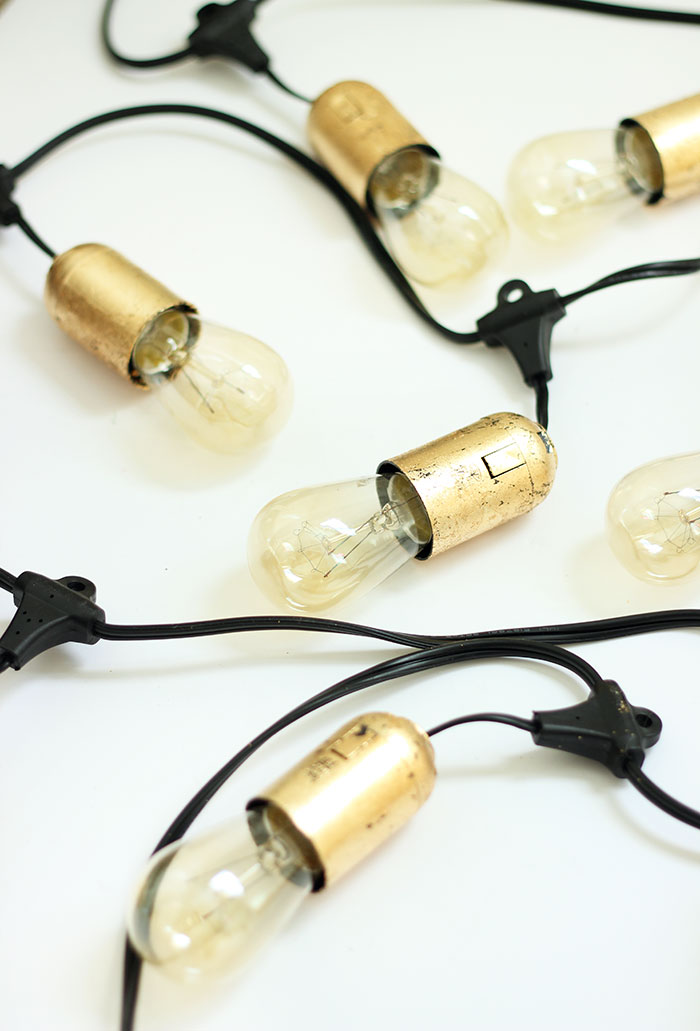 DIY: Glammed up Gold String Lights