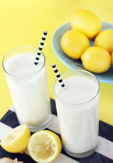 lemon ginger yogurt smoothie recipe by The Sweet Escape