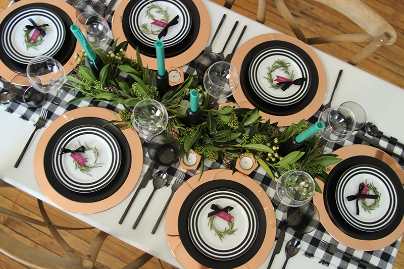 Festive table setting for thanksgiving or holidays by The Sweet Escape