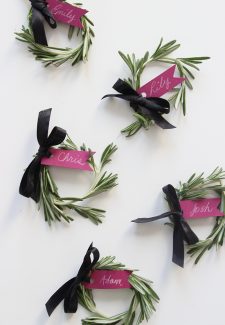 DIY rosemary name setting by The Sweet Escape