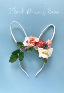 DIY Easter Floral Bunny Ears by The Sweet Escape
