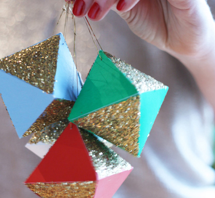 HOLIDAY DIY: geometric paper ornaments