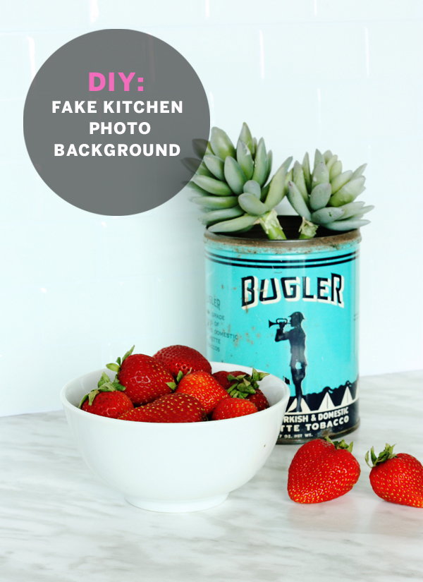 DIY: fake kitchen photo background / The Sweet Escape
