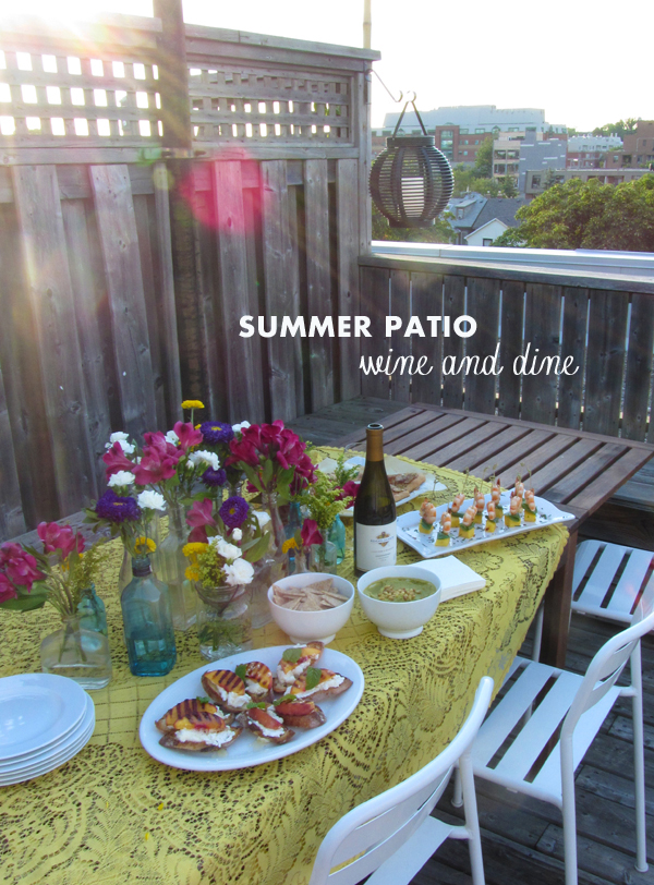 Summer wine & dine on the patio / The Sweet Escape