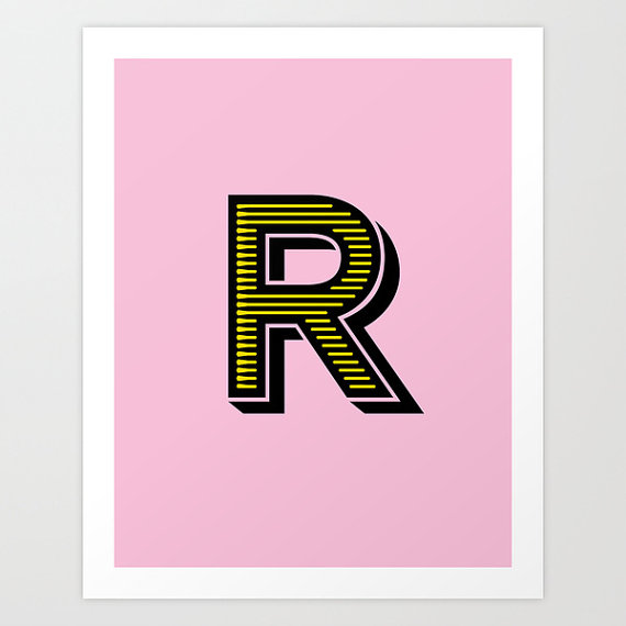 Letter R Initial Print / The Sweet Escape