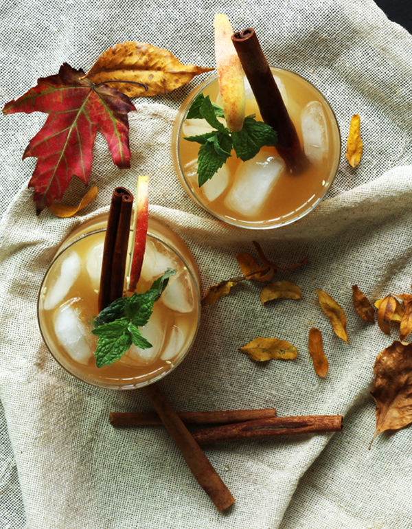 Cinnamon Spice Ice Tea Coctail / Thanksgiving / The Sweet escape