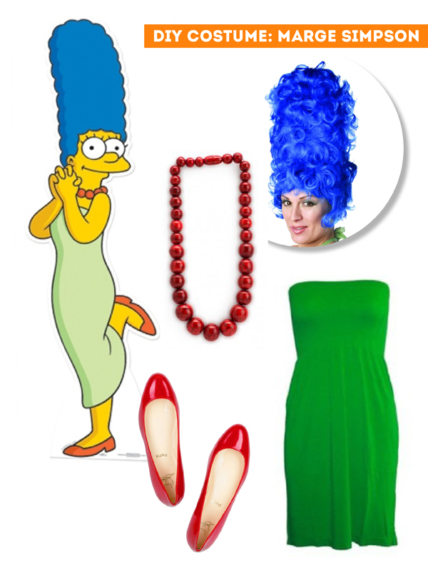 DIY Thift Shop Halloween Costumes - Marge Simpson / The Sweet Escape