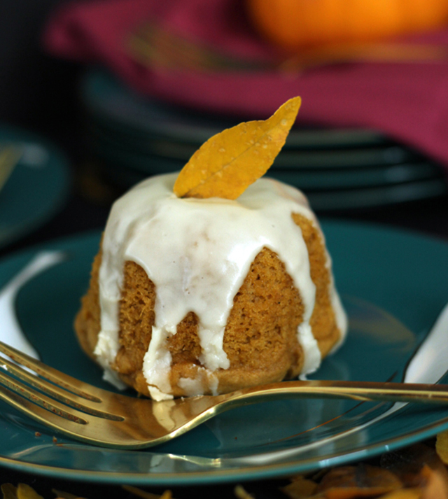 GOOD EATS: pumpkin spice cake with maple rum glaze