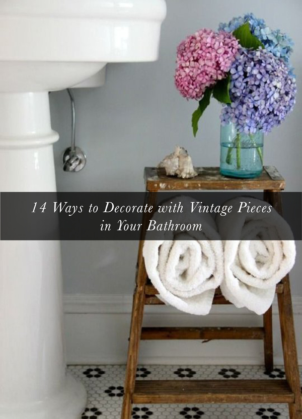 Melissa's Top Ten Apartment Therapy Home Decor Posts: Decorating bathroom with vintage pieces