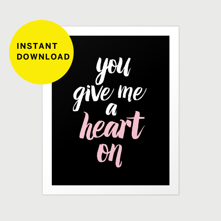 sassy valentine heart on print and instant download / The Sweet Escape