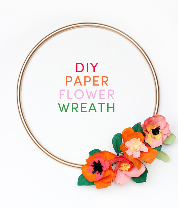 DIY: paper flowers spring wreath