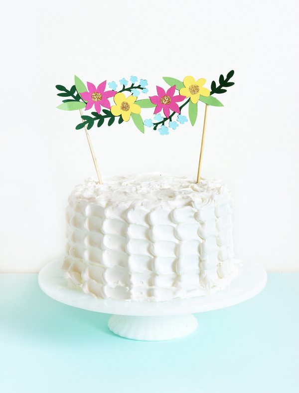 Flower banner cake topper by The Sweet Escape #wedding #party #shower #bride