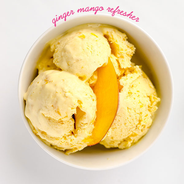 No Churn mango ginger homemade ice cream - Merry Mag Summer