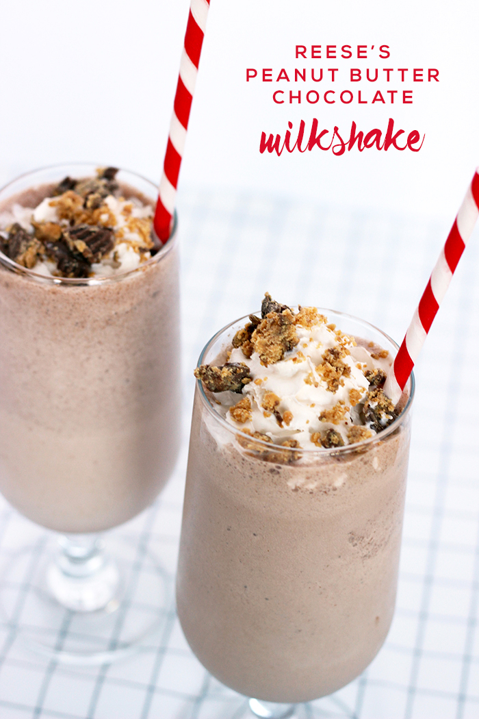 Reese's Spread Peanut Butter Chocolate Milkshake by The Sweet Escape