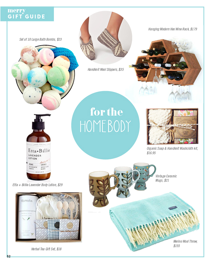 Merry Mag Handmade holiday gift guide - for the homebody