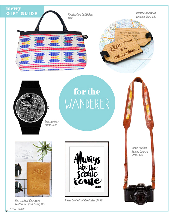 Merry Mag Handmade holiday gift guide - for the wanderer