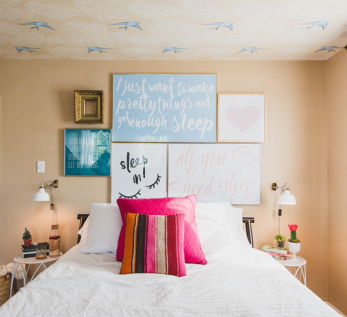 Before & After: Custom Art Wall in the Bedroom