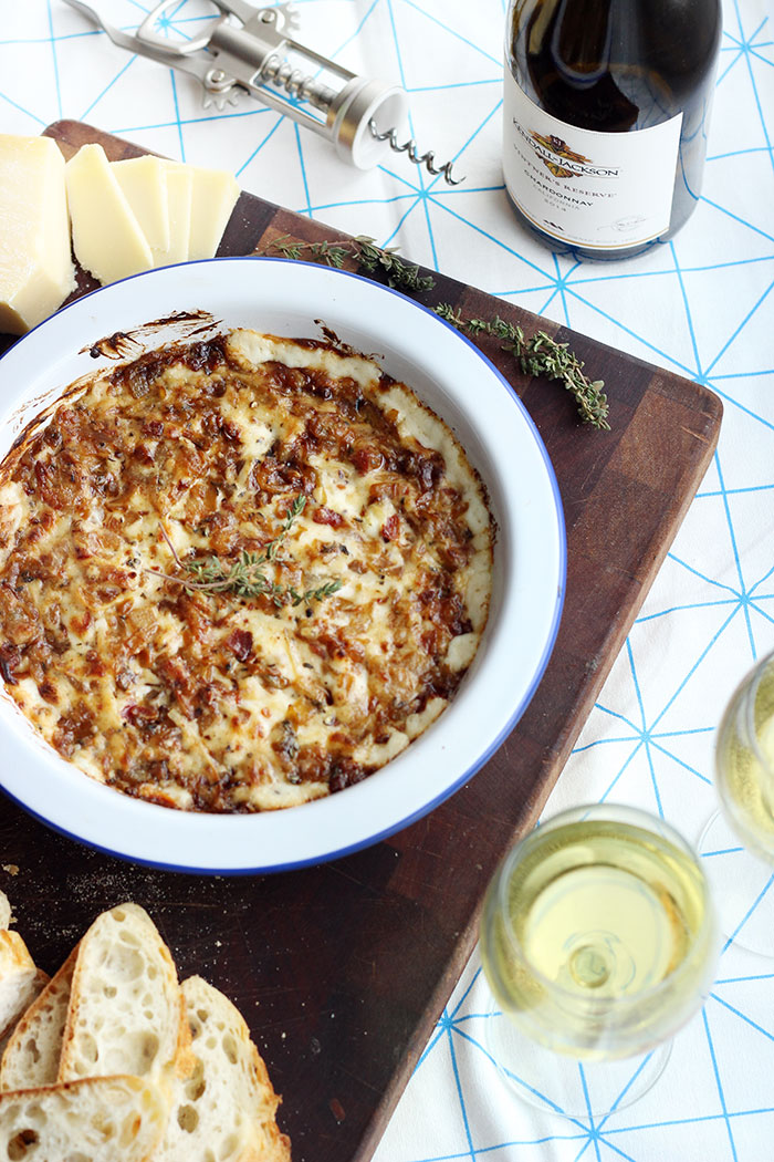 Hot Caramelized Onion Bacon Dip