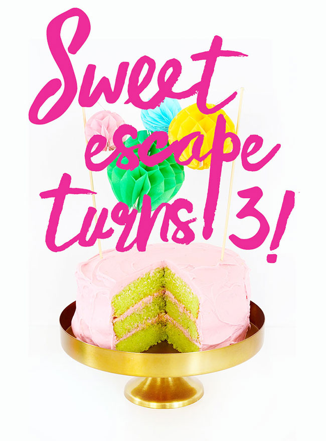Sweet Escape turns 3: Strawberry Limeaid birthday cake recipe
