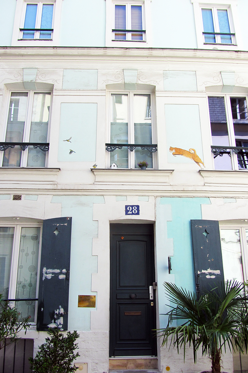 Colourful Houses of Rue Cremieux in Paris