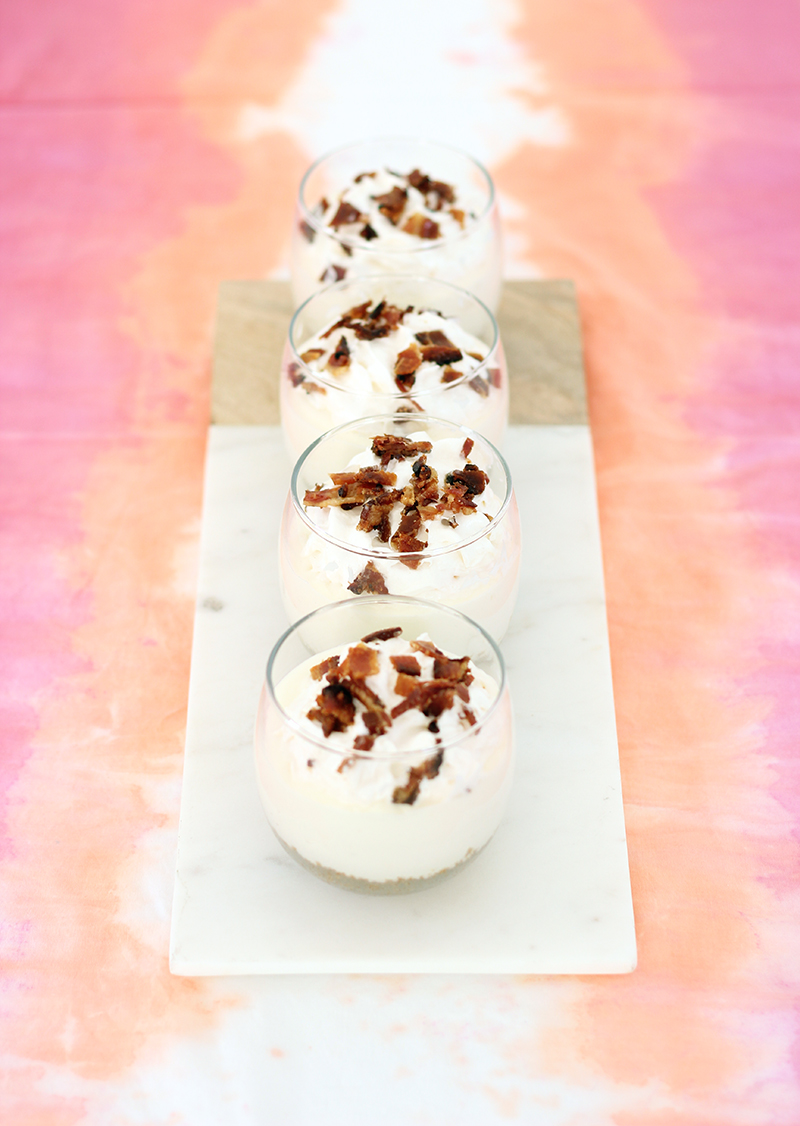 No Bake Maple Bacon Cheesecake Cups recipe by THe Sweet Escape