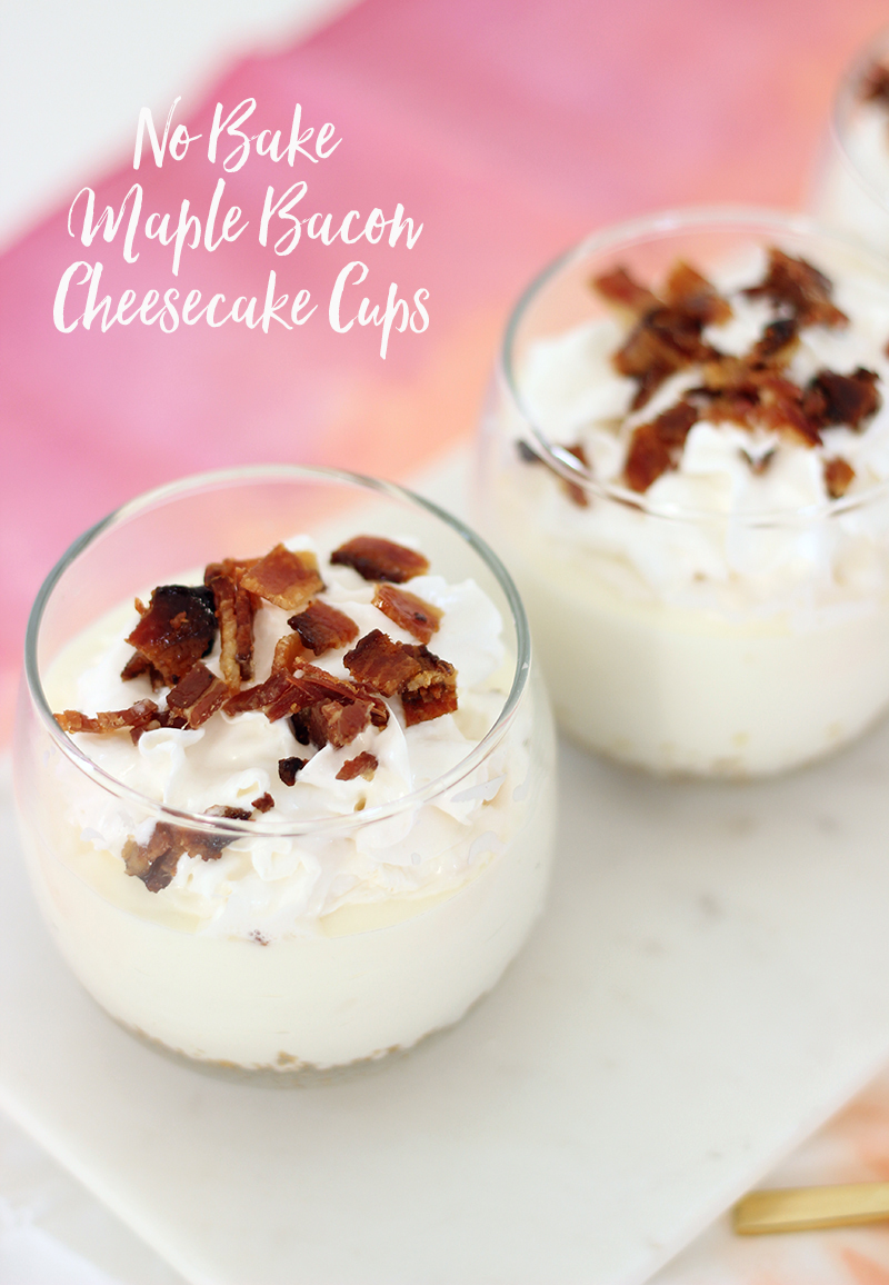No Bake Maple Bacon Cheesecake Cups recipe by THe Sweet Escape