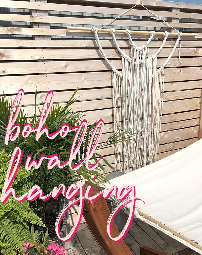 DIY Outdoor Boho Wall Hanging by The Sweet Escape