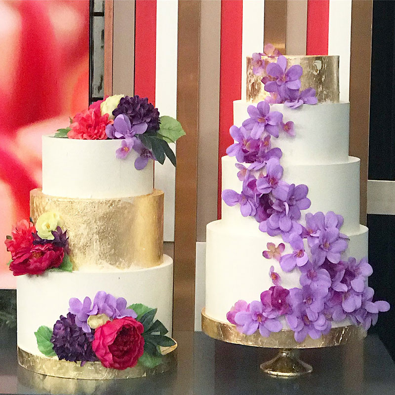 wedding decor, fake wedding cakes, wedding cakes, set design, set stylist