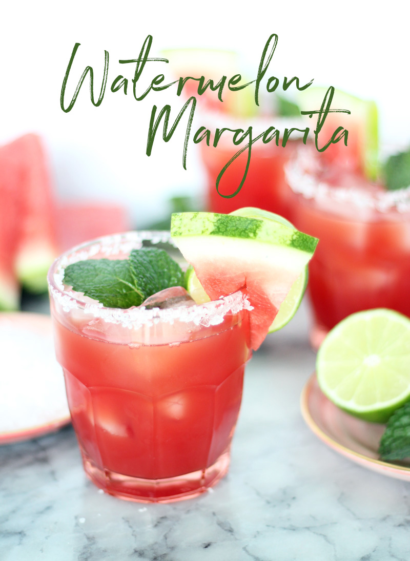 watermelon margarita summer cocktail recipe