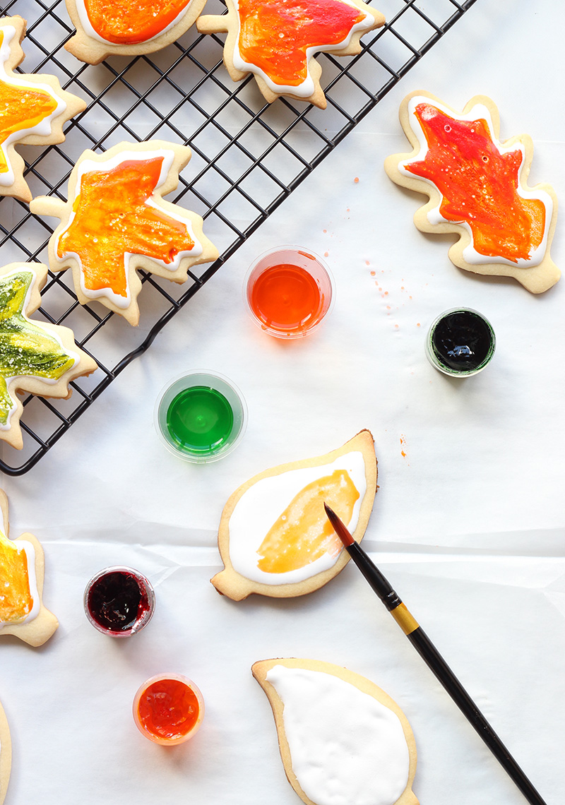 fall colour ombre cookies for thanksgiving by The Sweet Escape